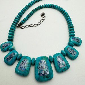 Jay King Turquoise and Inlay Necklace